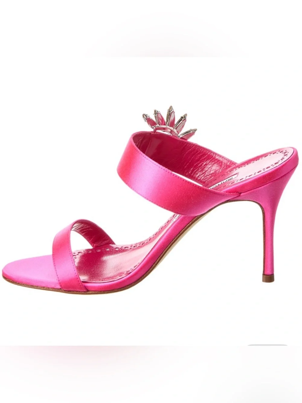 Manolo Blahnik Clevela 90 Satin Sandal